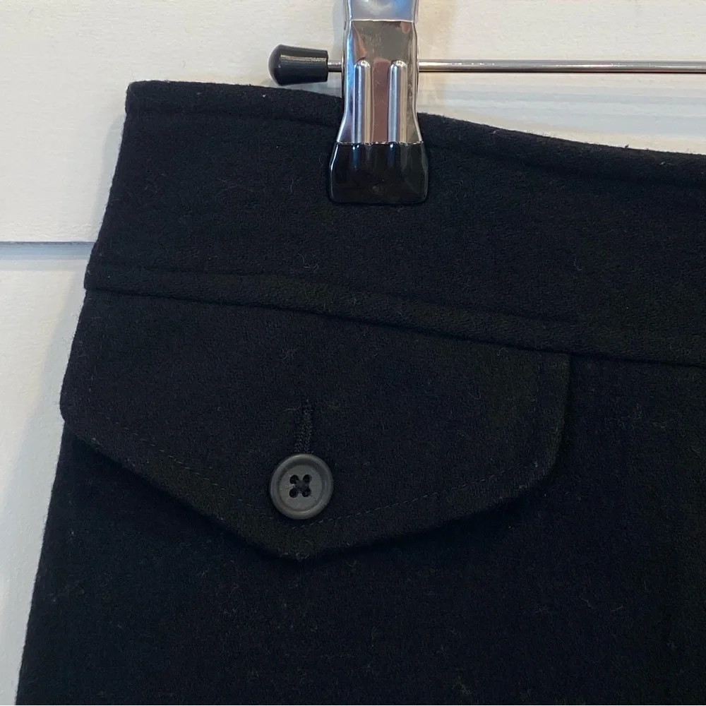 Banana Republic Cashmere Wool Skirt Size 8 Tan Black Mini Y2K Vintage 2004